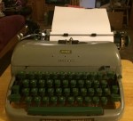 This is the 1952 Remington that once belonged to my grandmother, and then has been mine since about 1973 (click to embiggen).