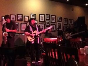 C.D. Woodbury Band performing at Grinders Hot Sands.