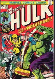A comic book cover featuring Wolverine and the Hulk