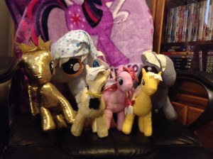 A collection of the rag doll ponies.