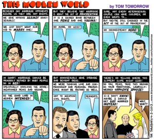 Tom Tomorrow sums up the anti-marriage arguments.