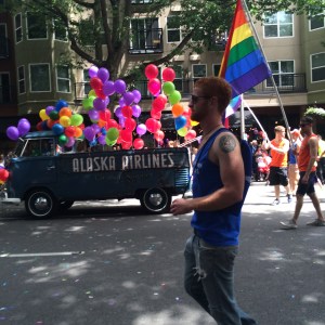 This was only part of the Alaska group, they had another vehicles and a crowd of employees on foot.