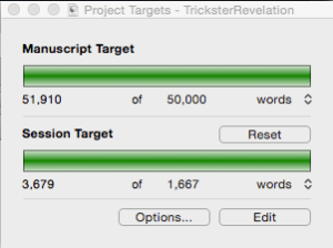 I love this little project targets widget in Scrivener!