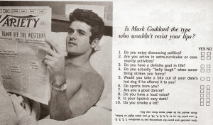 A bit of a beefcake picture of Mark Goddard, who played Major Don West, from a few years earlier, about the time he was playing Deputy Cully in the series, Johnny Ringo.