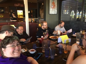 One side of the table during my birthday get-together at AFK Tavern.
