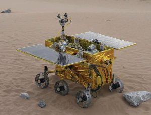 A duplicate of China's Jade Rabbit lunar probe photographed during tests before launch (Image: CNSA)