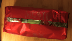 The trim on the back of the bag, why, that's foil Christmas wrapping paper much like the kind favored by one of my Great-grandmothers!