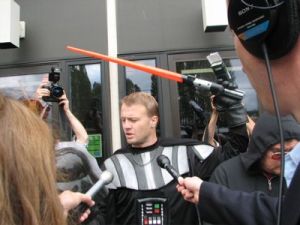 Hateful annoyance and perpetual iniative-sponsor Tim Eyman filing his anti-gay referendum when he took a break from his eternal assault on the state's general fund in 2006.