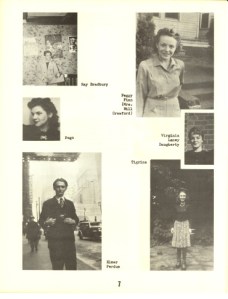 A page from a science fiction fan zine from the 1940s, with Tigrina (Lisa Ben); not to mention Ray Bradbury. Courtesy ONE Archives/USC