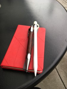 My favorite tiger wood mechanical pencil was in the some pocket as my high tech Apple Pencil, which I found amusing.
