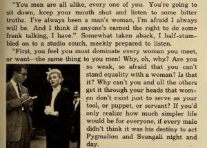 Excerpt from an interview with Ms. Gabor. Don't believe the folks that say she was vapid and only famous for being famous (click to embiggen)