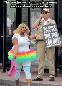 “This pretty much sums up everyone's feelings about ignorant hate.” 