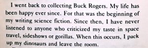 A later paragraph from Ray Bradbury's “Zen and the Art of Writing” (click to embiggen)