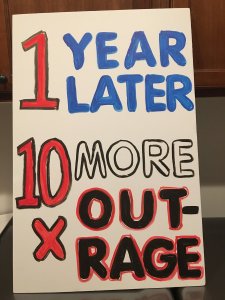 “1 year later, 10x more outrage”
