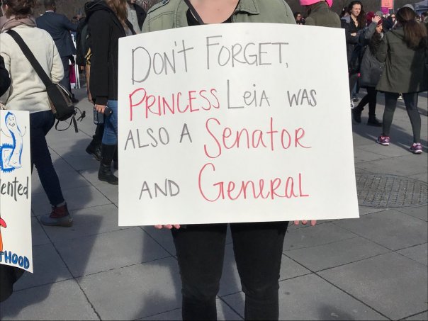 “Don't forget Princess Leia was also a Senator and a General.”