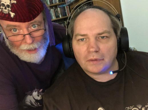 Yeah, that handsome young guy with the headset on is my husband. How did a white-bearded old fart like me manage that?