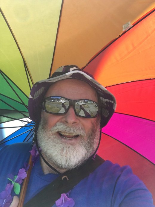 Me with my rainbow parasol