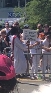 The sign reads, “I didn't say that! Love, Jesus”