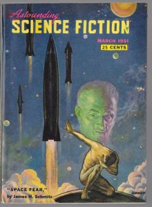 Astounding Science Fiction, March 1951 issue, cover art by Paul Orban.