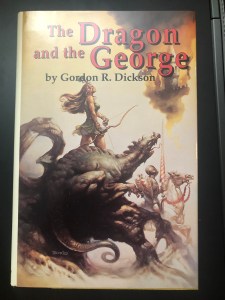 My copy of The Dragon and the George, which I never realized was a fist edition until I was researching for this blog post.